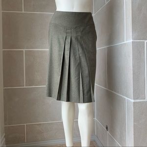 Burberry London Wool Pleated Skirt